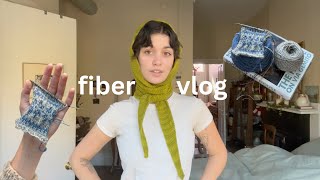 cozy winter fiber vlog  completed sophie shawl porcelain sweater colorwork recent favorites [upl. by Haym]