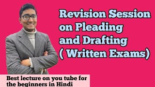 Revision session of Pleading Drafting and Conveyancing Demo Lecture ccsu hpu pleading drafting [upl. by Denyse212]