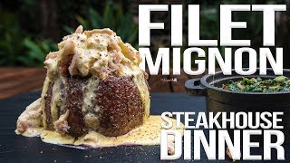 Perfect Filet Mignon Steakhouse Dinner  SAM THE COOKING GUY 4K [upl. by Revorg862]