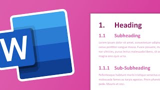 Numbered Headings and Subheadings 111  Microsoft Word Tutorial [upl. by Toney41]