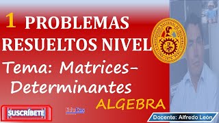 PROBLEMAS RESUELTOS MATRICES Y DETERMINANTES [upl. by Nylqcaj873]