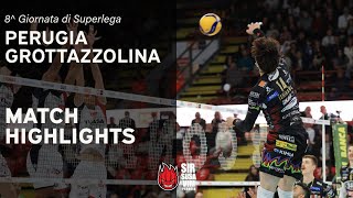 Sir Susa Vim Perugia vs Yuasa Battery Grottazzolina  VBW  SuperLega  Match Highlights [upl. by Mae]