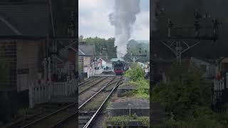 9F at Grosmont station on the North Yorkshire Moors Railway [upl. by Airamalegna]