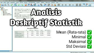 Analisis Statistik Deskriptif dengan SPSS beserta Interpretasinya [upl. by Rodmur]