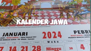 KALENDER quot JAWA quot TAHUN 2024 Lengkap Hari Baik dan Hari Tidak Baik [upl. by Eixel773]