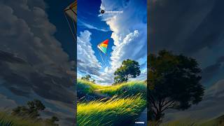 Flying Kite  shorts aivideo RunwayML midjourney beatovenai aiart ai aimusic aivideo [upl. by Ofori689]