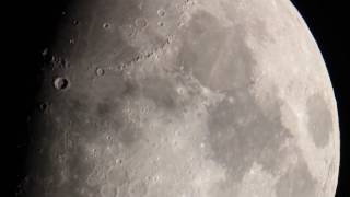 Moon through Telescope Plane Transit [upl. by Eecyal600]