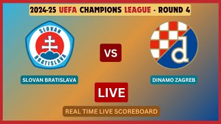 Slovan Bratislava Vs Dinamo Zagreb LIVE Score UPDATE 202425 UEFA Champions League Soccer Football [upl. by Riatsala]