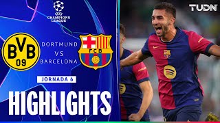 HIGHLIGHTS  Dortmund vs Barcelona  UEFA Champions League 2425  TUDN [upl. by Esidnac]