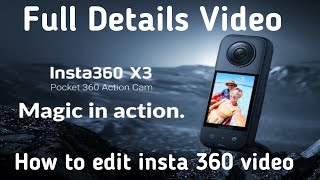 Insta 360 X3 Full Details Video  How to Use insta 360 App For Editing [upl. by Cowan]