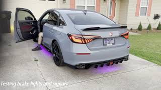 2022 civic Si gets new V2 RGB tail lights [upl. by Duquette]