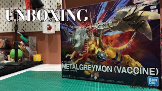 Unboxing Figure Rise Standard Amplified Metal Greymon Vaccine [upl. by Steady]