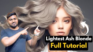 How to Get Lightest ASH Blonde Hair Colour With Wella 101  FULL TUTORIAL [upl. by Aymahs]