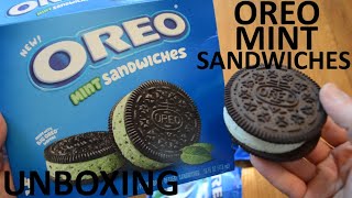 Unboxing Oreo Mint Ice Cream Sandwiches [upl. by Eniamret914]