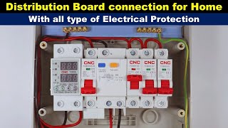 Main Distribution Board Connection with Voltage Protector and RCBO TheElectricalGuy [upl. by Quiteris632]