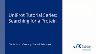 UniProt Tutorial Series Searching for a protein [upl. by Seroled302]