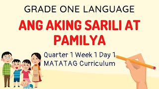 Grade 1 Language Quarter 1 Week 1 Day 1 MATATAG Curriculum [upl. by Drucill168]