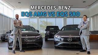 Electrifying Showdown EQS AMG vs EQS 580  InteriorExterior Review Specs Comparison [upl. by Florian896]