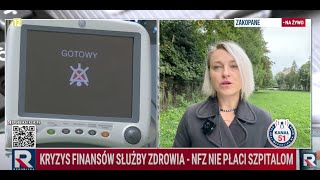 NFZ nie płaci szpitalom  kryzys finansów służby zdrowia  Republika Dzień [upl. by Dunstan]