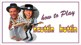 Scuttle Buttin  Stevie Ray Vaughan lesson SRV [upl. by Kcod]