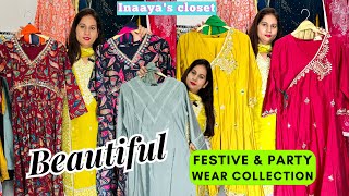 Best Party Wear Suit Collection  Inaayas Closet with Free Shipping [upl. by Nylecoj156]