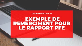 Remerciement pour rapport fin détude EXEMPLE DES REMERCIMENTS [upl. by Aurelie]