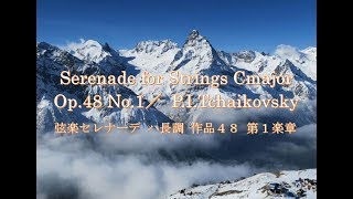 【弦楽セレナーデ ハ長調Op48 第１楽章／スタッフサービスCMアレンジ】Serenade for Strings C major Op48 No1／ PITchaikovsky [upl. by Einotna]