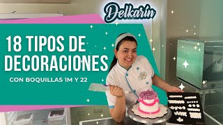 Paso a paso para usar Boquillas Básicas Pico Estrella Abierta 1M y 22 en decoración de Tortas [upl. by Adalai]