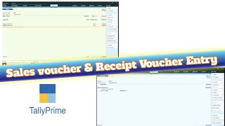 Sales voucher and Receipt Voucher entry in Tally prime Sales voucher entry  receipt voucher tally [upl. by Ailhad]