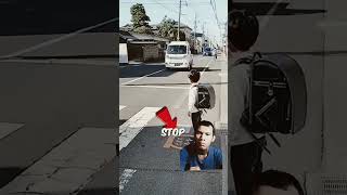 How do children cross the road in Japan japanroad automobile [upl. by Zinnes]