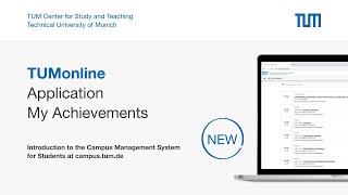 Application quotMy Achievementsquot  A TUMonline Tutorial [upl. by Olegnaid]