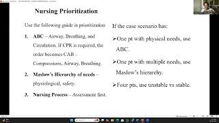 NCLEXRN REVIEW NURSING PRIORITIZATION part 1 [upl. by Aleras]