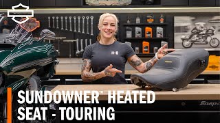 HarleyDavidson Sundowner Heated Seat – Touring Motorcycles Overview [upl. by Yrruc1]