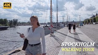 Stockholm  Summer in Sweden  Östermalm  August  4K [upl. by Eidna]