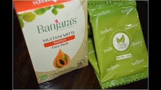 Banjaras Multani Mitti Papaya Face Pack Review  Beauty Express [upl. by Airotkciv]