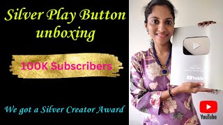 Silver Play Button unboxing [upl. by Neyrb]