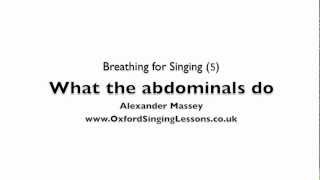 How to Sing  16 Breathing 5  What the abdominals do [upl. by Leahplar]