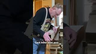 Lock Miter Joint Post youtubehighfive carpenter woodworking carpentry youtube shorts [upl. by Sennahoj]