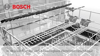 Bosch VarioFlex Plus™korfsysteem vaatwasser Voor nog meer flexibiliteit in de spoelruimte [upl. by Notfilc]