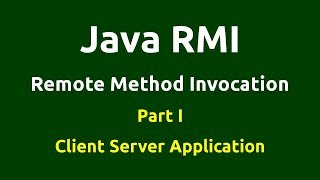 Java RMI  Part 1  Console  Client Server Application [upl. by Adnuahs]