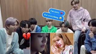 BTS reaction TO  BLACKPINK MOST SADDEST MOMENTS blink bts blackpink [upl. by Diad]