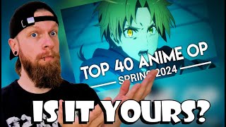 Not My Top 40 Anime Openings Spring 2024 Reaction [upl. by Bourne]