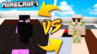 ENDERMAN VS IRON GOLEM  MINECRAFT  Vito VS Bella [upl. by Lateehs947]