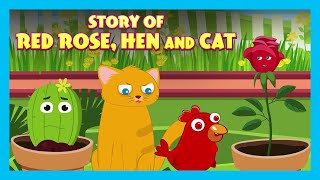 Story Of Red Rose Hen And Cat  Moral Stories and Bedtime Stories For Kids  Kids Hut Storytelling [upl. by Ebbarta]