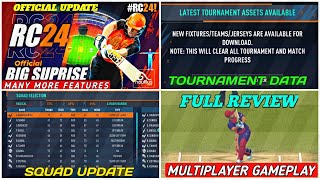 Real Cricket™ 24 New Update Multiplayer Gameplay Full Review 🤩🥳 Tournament Squad Data Update 😍 [upl. by Atnuahsal]