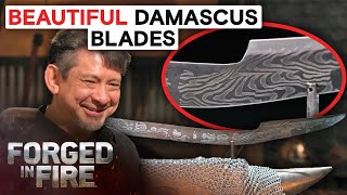 The BEST Damascus Swords Youve Ever Seen  Forged in Fire [upl. by Naujat]