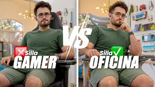 Silla de Oficina vs Silla Gamer  ¿Cuál es la Mejor [upl. by Ahsinan289]