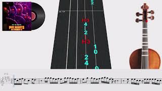 Five Nights At Freddys  Violín 🎻 Play Along  TUTORIAL  TABLATURA [upl. by Berrie472]