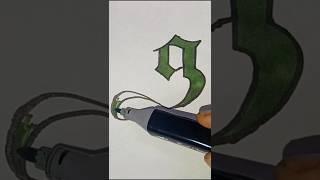 Letter G  Calligraphy art shorts satisfying satisfyingvideo trendingvideo [upl. by Gone]