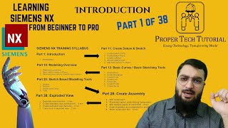 Introduction  Learning Siemens NX from Beginner to Pro 138  ProperTechTutorial  Arslan [upl. by Eirolav250]